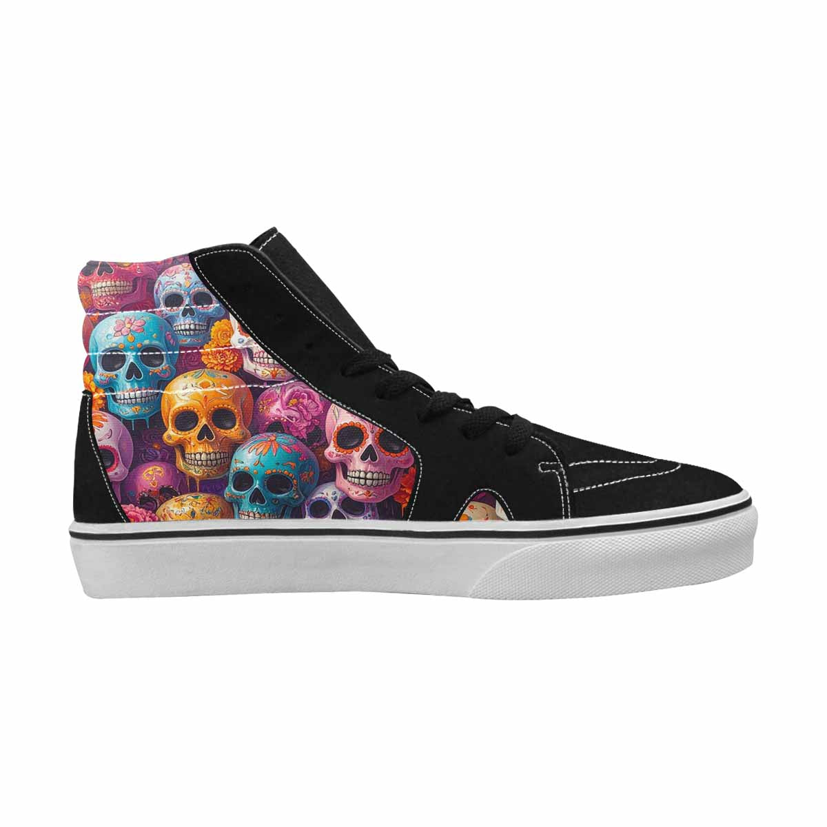 MEN'S Sugar Skulls Melting Sugar High Top Canvas Aesthetic Custom Shoes