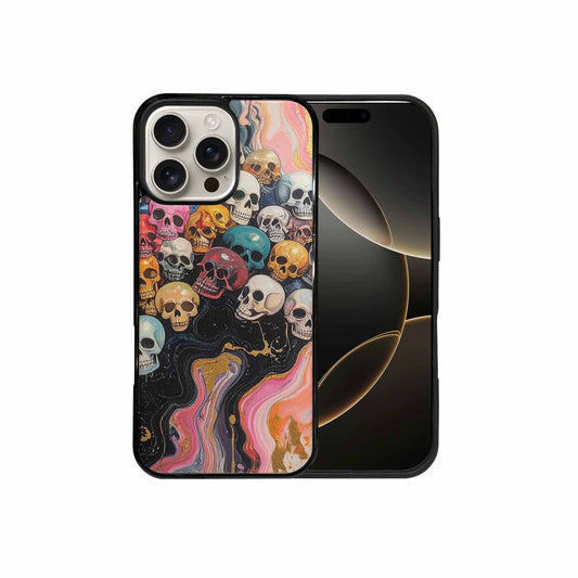 iPhone 16 Pro Max Case — Skulls Marbleskulls Pattern, Custom Phone Case