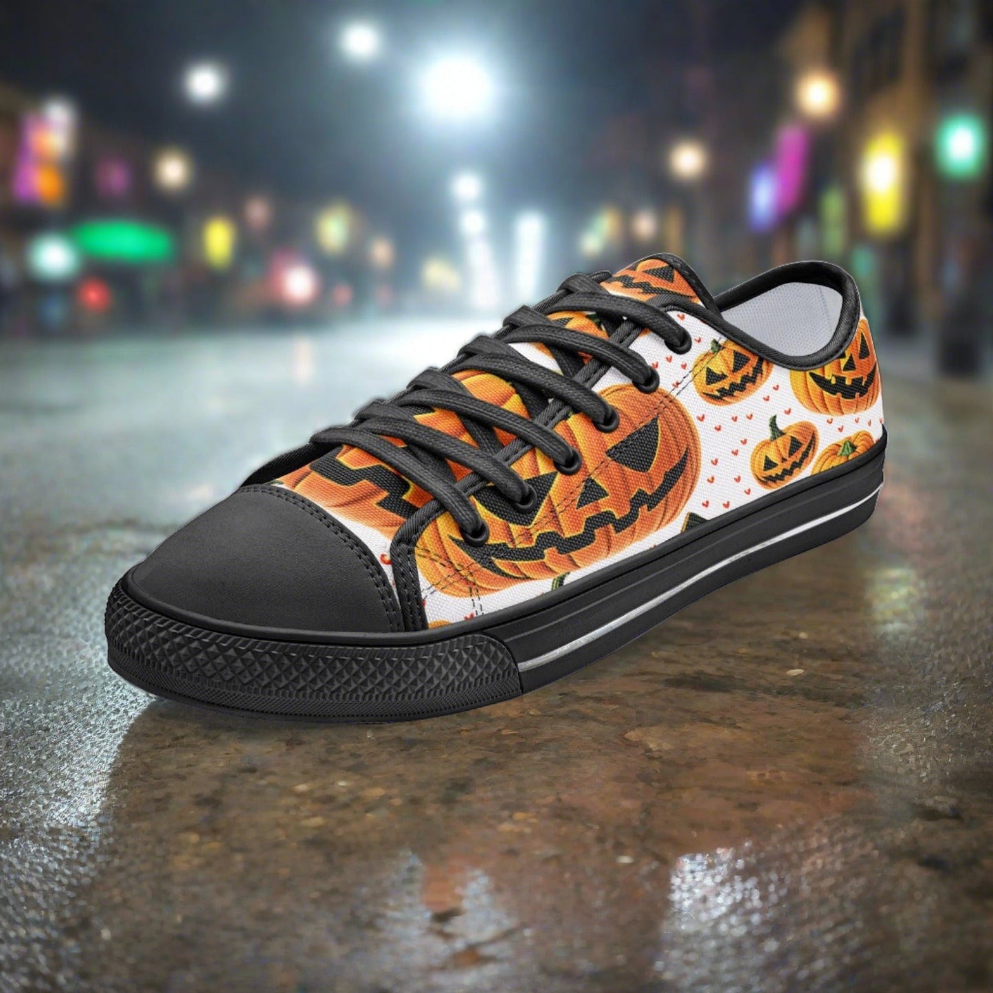 Chinese Dragon Orange Black Custom Bold Art - Freaky Shoes | Custom Art Sneakers