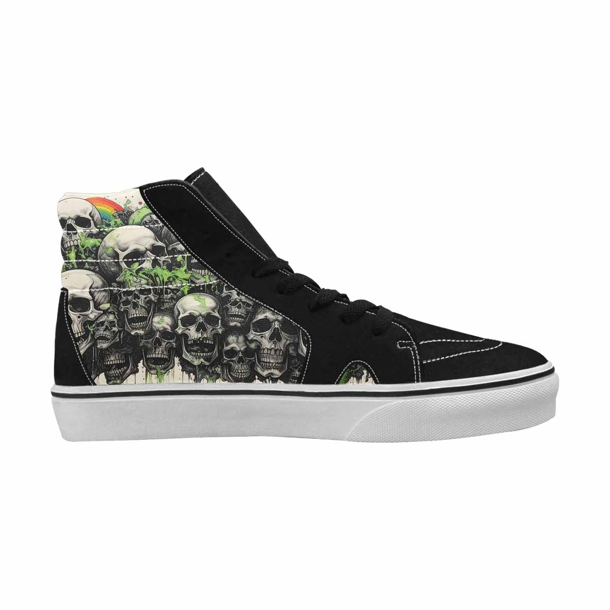 MEN'S Rainbow From Skull S High Top Canvas Wallpaper Art Sneakers