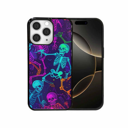 iPhone 15 Pro Max Case — Glowing Skeleton Pattern Hundreds Of Small, Custom Printed Phone Case