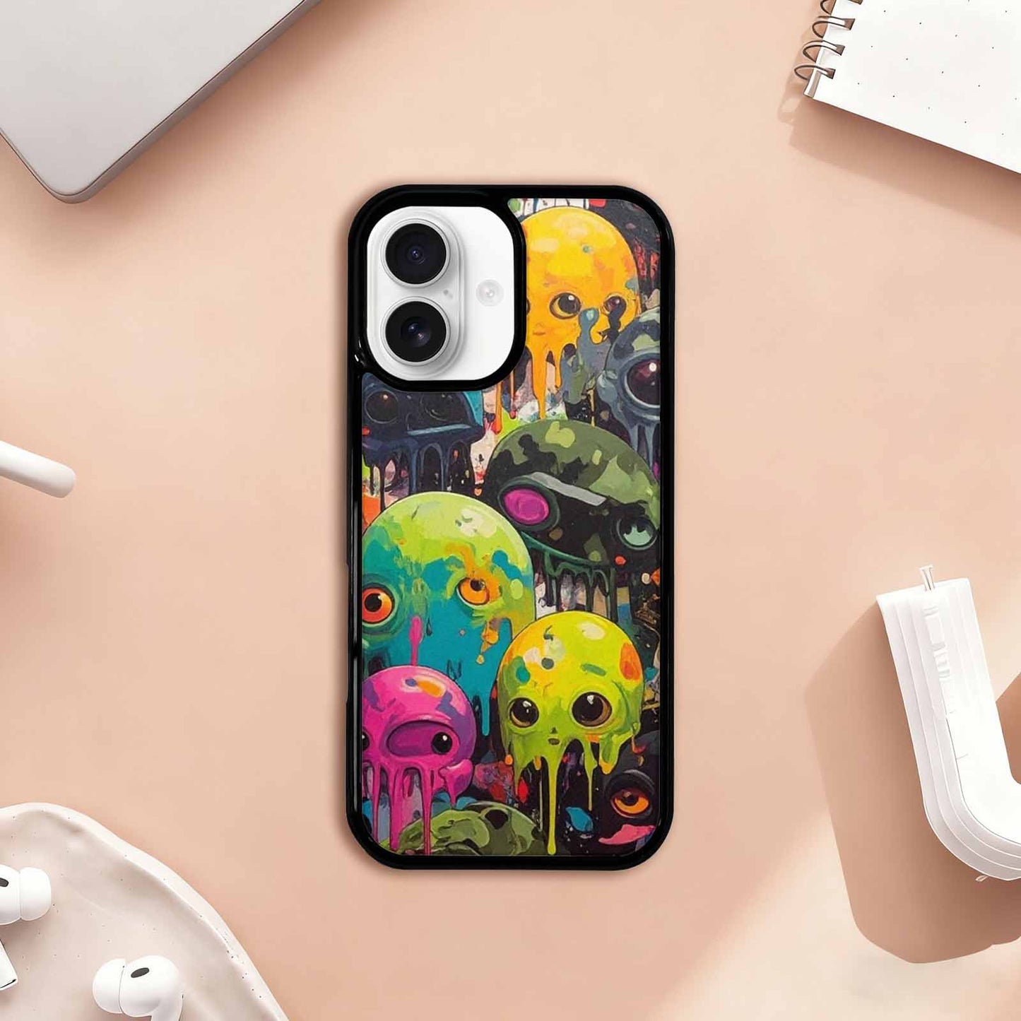 iPhone 17 Case — Aliens Camomelting Aliens Patt Alien Scifi, Custom Phone Case