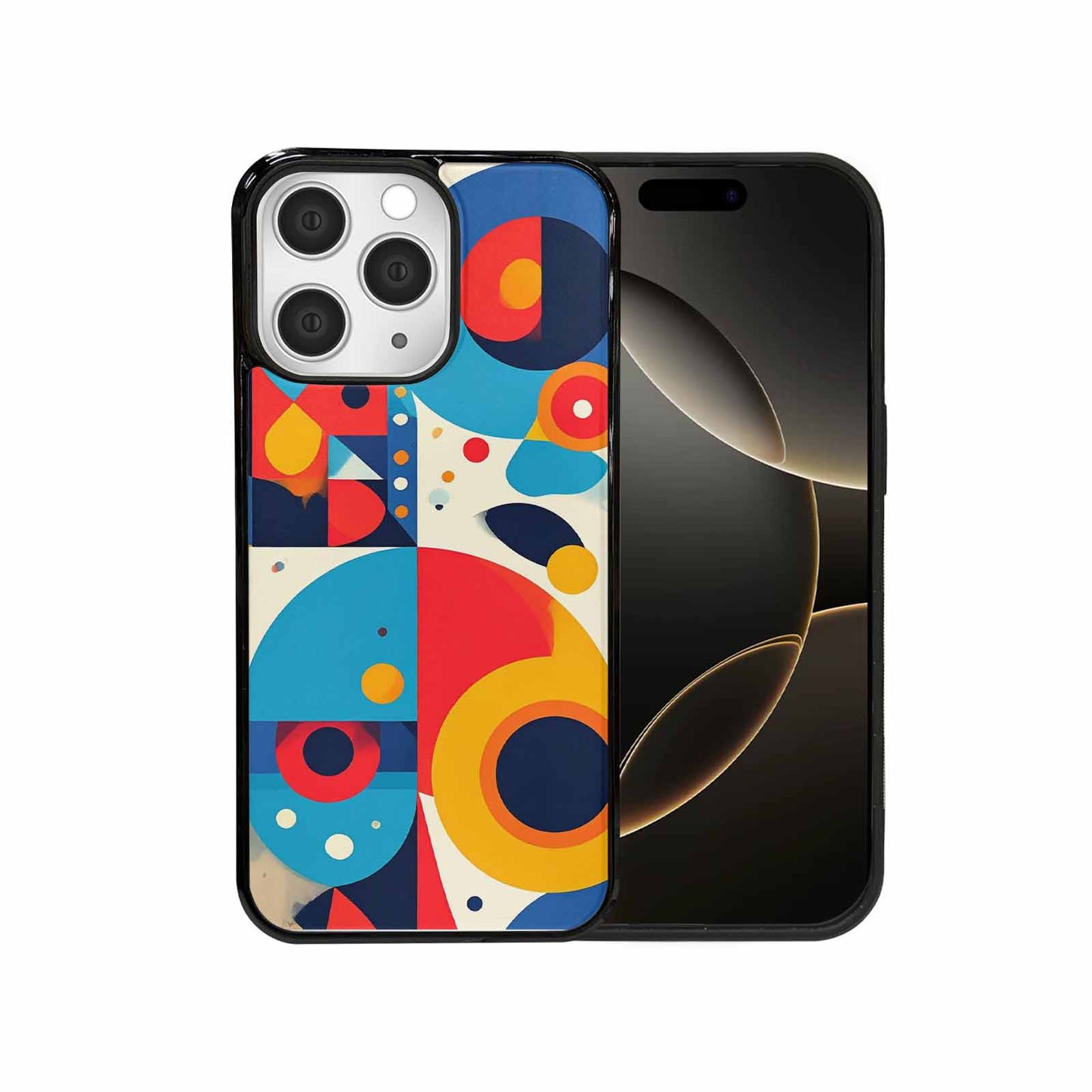 iPhone 15 Pro Max Case — 1960s Mod Cartoon Art Pattern, Custom Art Phone Cover