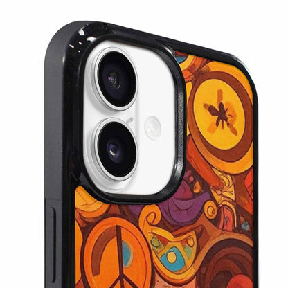 iPhone 17 Case — Small Groovy Peace Sign Original Art, Personalized Phone Case