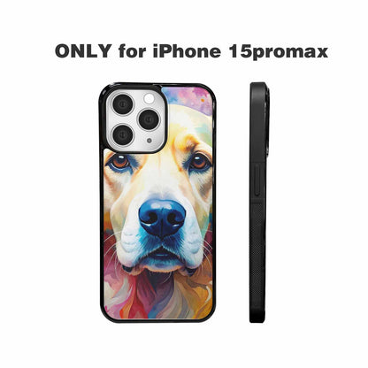 iPhone 15 Pro Max Case — Golden Retriever Watercolor Art Pattern Personalized, Custom Printed Phone Case