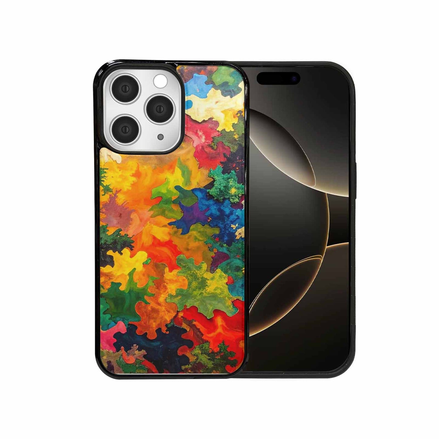 iPhone 15 Pro Max Case — Camo Patches Full Color Vibrant Camo, Original Design Phone Case