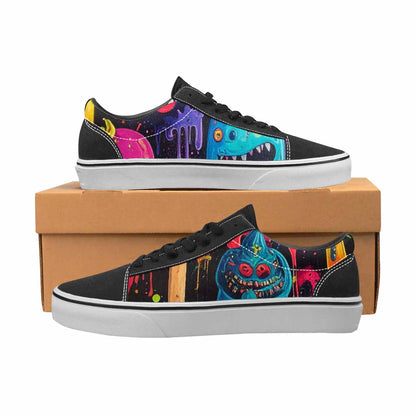 WOMEN'S Ice Cream Monsters  Lace-Up Canvas Dark Academia Sneakers