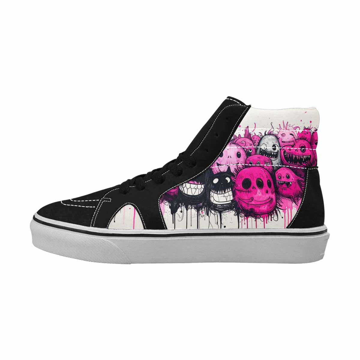 MEN'S Monsters (general) High Top Canvas Wallpaper Art Custom Sneakers