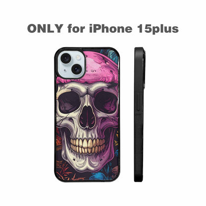 iPhone 15 Plus Case — Mushroom Skull, Custom Designed Case Cover
