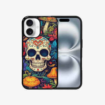 iPhone 16 Case — Mushrooms And Skulls, Original Design Phone Case