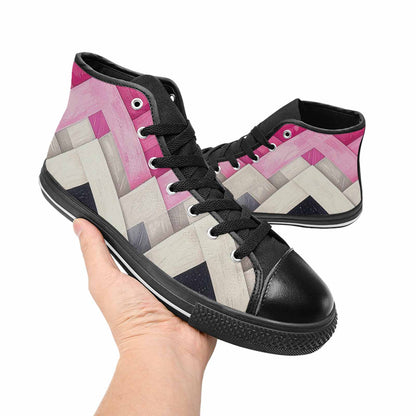 MEN'S Genderfluid Flag Color High Top Canvas Dark Academia Custom Shoes