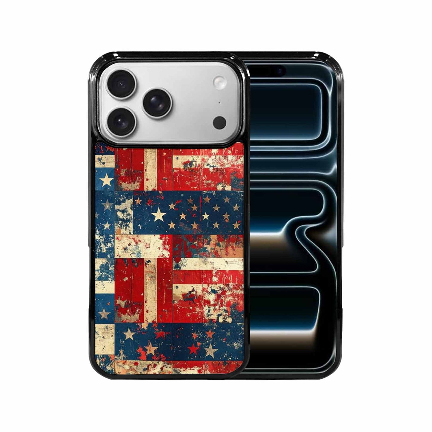 iPhone 17 Pro Max Case — Small American Flag Stars Galaxy Space, Custom Designed Case Cover