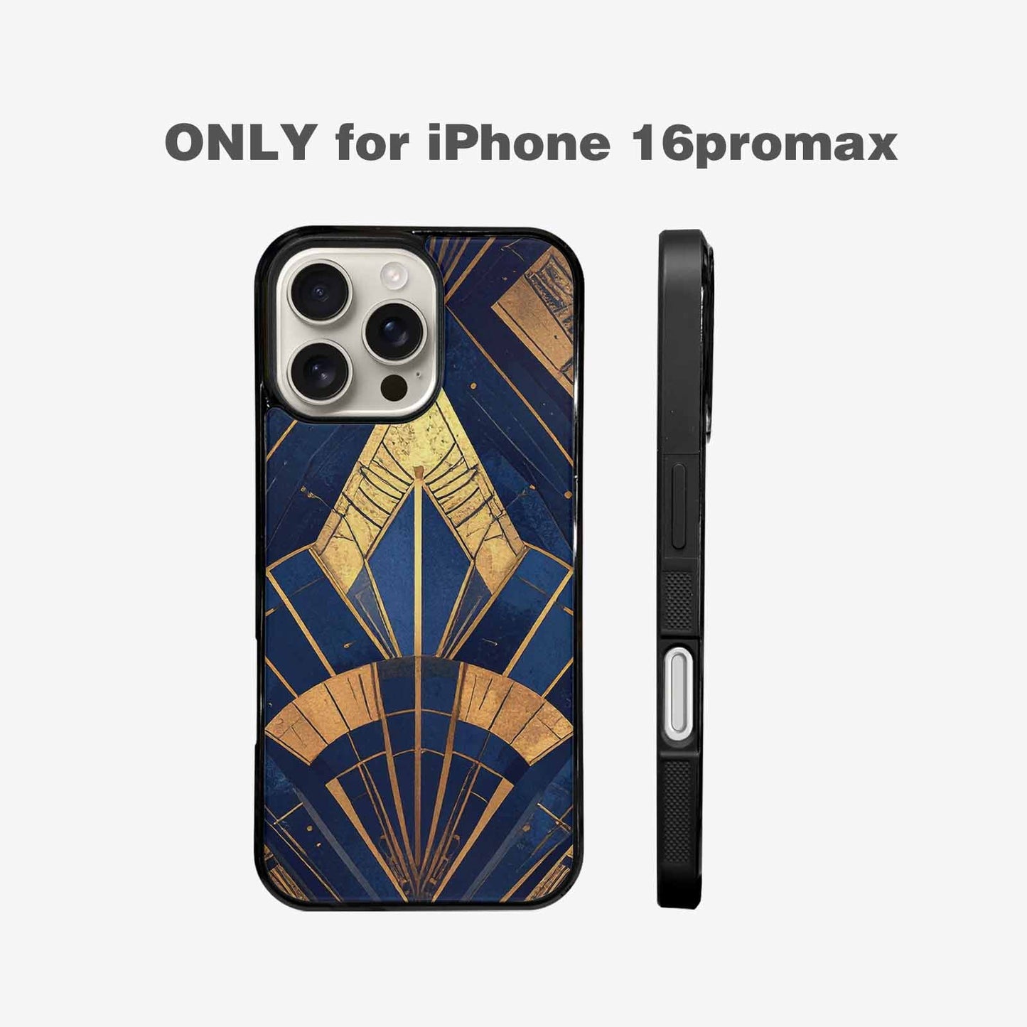 iPhone 16 Pro Max Case — Art Deco Illustration Pattern, Original Design Phone Case
