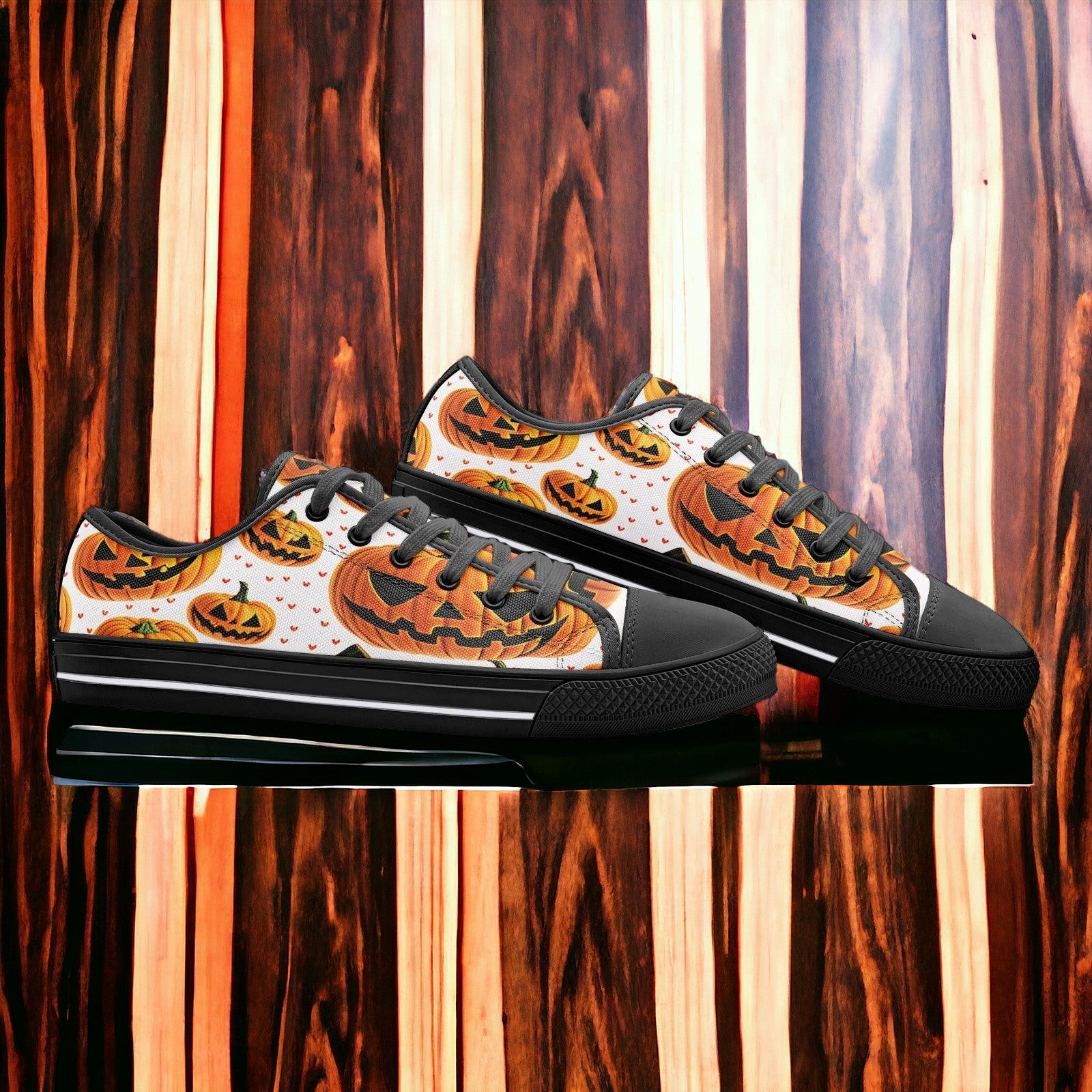 Chinese Dragon Orange Black Custom Bold Art - Freaky Shoes | Custom Art Sneakers