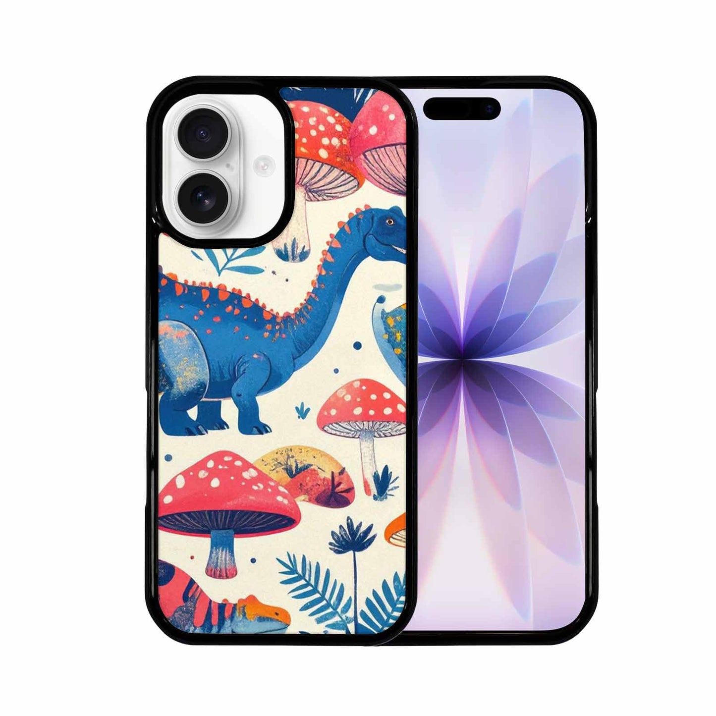 iPhone 17 Case — Vintage Dinosaurs Mushroom Retro Vintage, Unique Phone Case Design