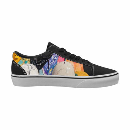 WOMEN'S Aliens  Marble Aliens Lace-Up Canvas Aesthetic Shoes