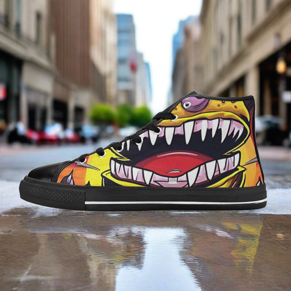 Phoenix Magenta Gold Custom Bold Art - Freaky Shoes