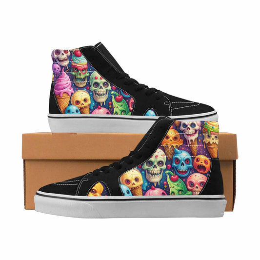 MEN'S Skulls High Top Canvas Boutique Aesthetic Custom Printed Shoes