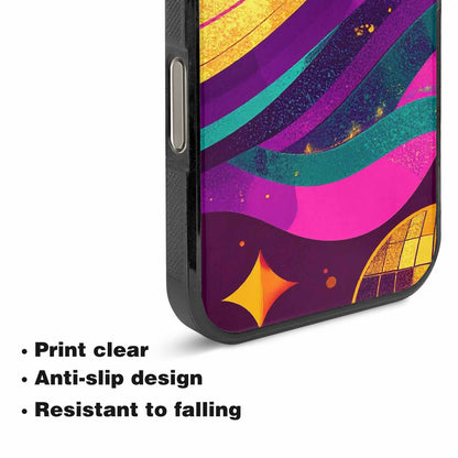 iPhone 16 Pro Max Case — 1970s Disco Art Pattern, Custom Print Case Cover