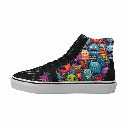 MEN'S Monsters High Top Canvas Bold Print Dreamcore Original Art Sneakers