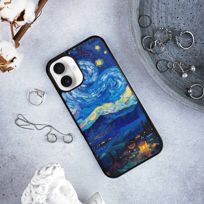 iPhone 16 Plus Case — Starry Night Van Gogh Paint Art, Custom Made Phone Cover