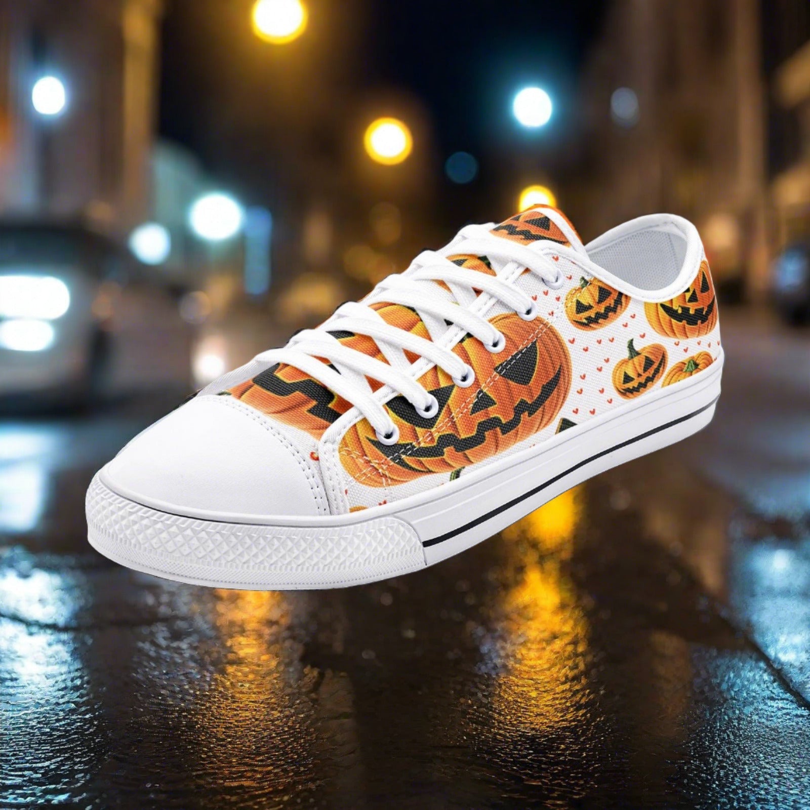 Chinese Dragon Orange Black Custom Bold Art - Freaky Shoes | Custom Art Sneakers