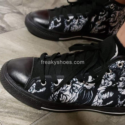 Celtic Navy Indigo Unique WOMEN Bold Art - Freaky Shoes | Custom Art Sneakers