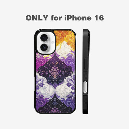 iPhone 16 Case — Nonbinary Flag Color Theme Small Rainbow, Unique Phone Case Design