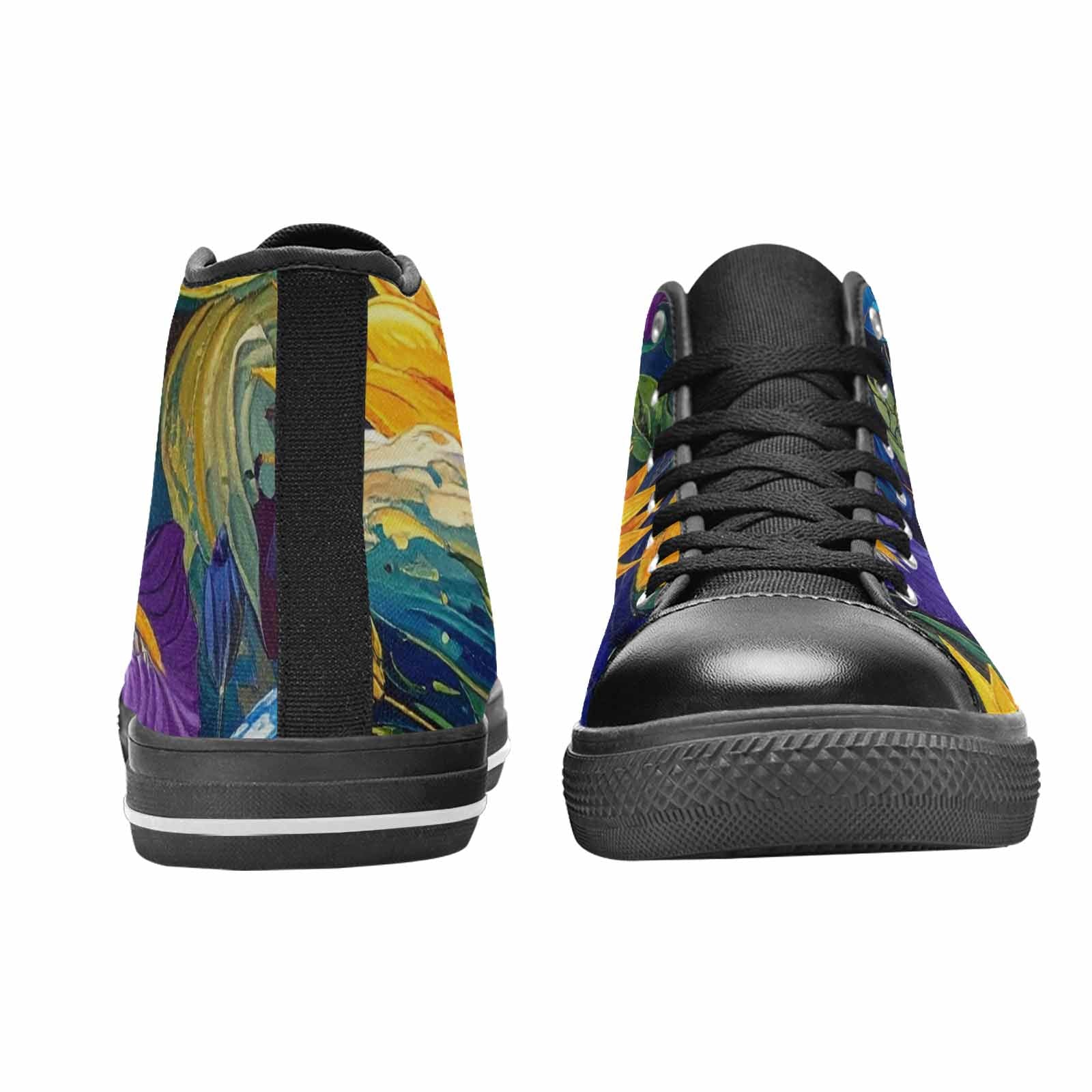 MEN'S Blend All Versions High Top Canvas Vibrant Chaos Custom Sneakers