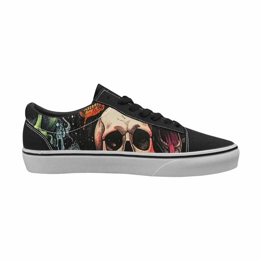 WOMEN'S Rainbow From Skull S Lace-Up Canvas Surreal Shoes