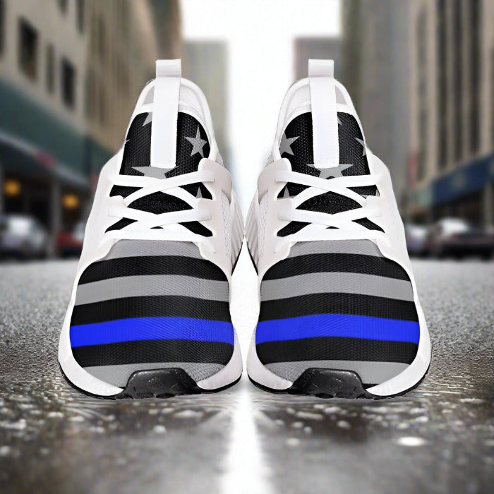 Viking Silver Blue Wearable Bold Art - Freaky Shoes | Custom Art Sneakers
