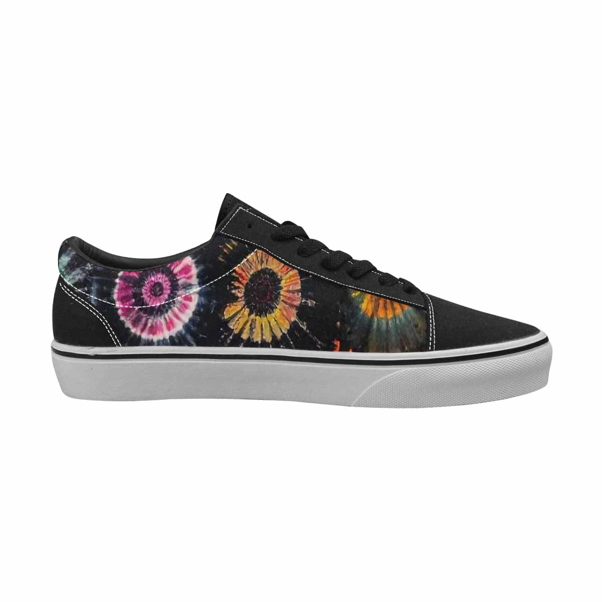 WOMEN'S Tie Lace-Up Canvas Melting Art Custom Sneakers