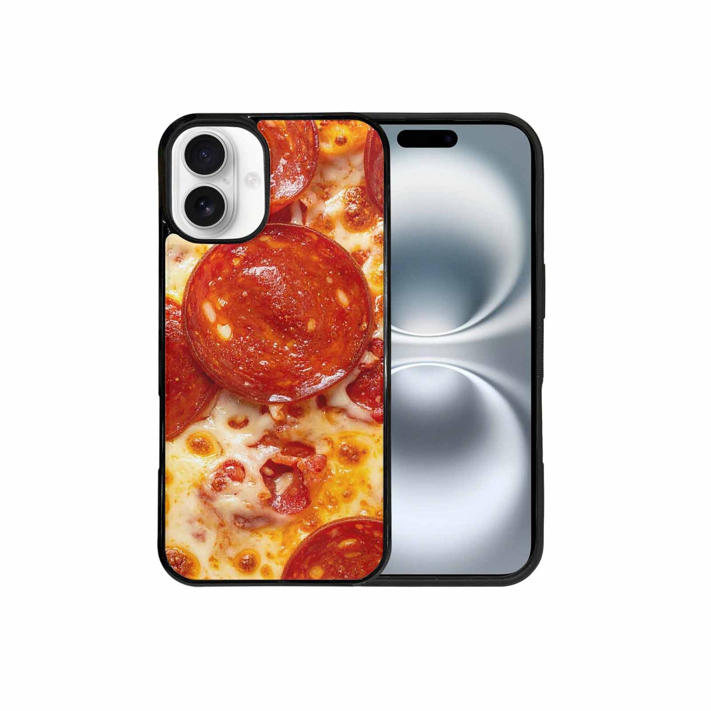 iPhone 16 Plus Case — Pepperoni Pizza Print, Custom Designed Case Cover