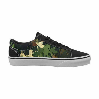 MEN'S Military Camouflage Blotch Canvas Lace-Up Cottagecore Custom Sneakers