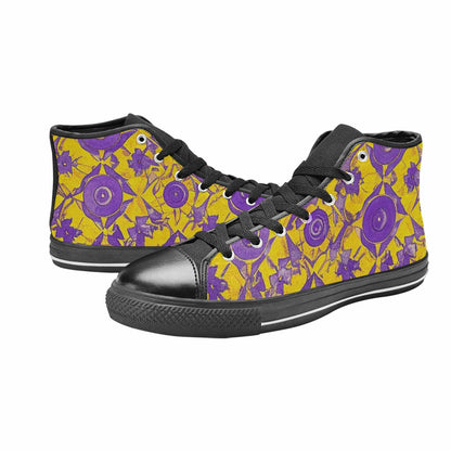 MEN'S Intersex Flag Color High Top Canvas Dark Academia Shoes