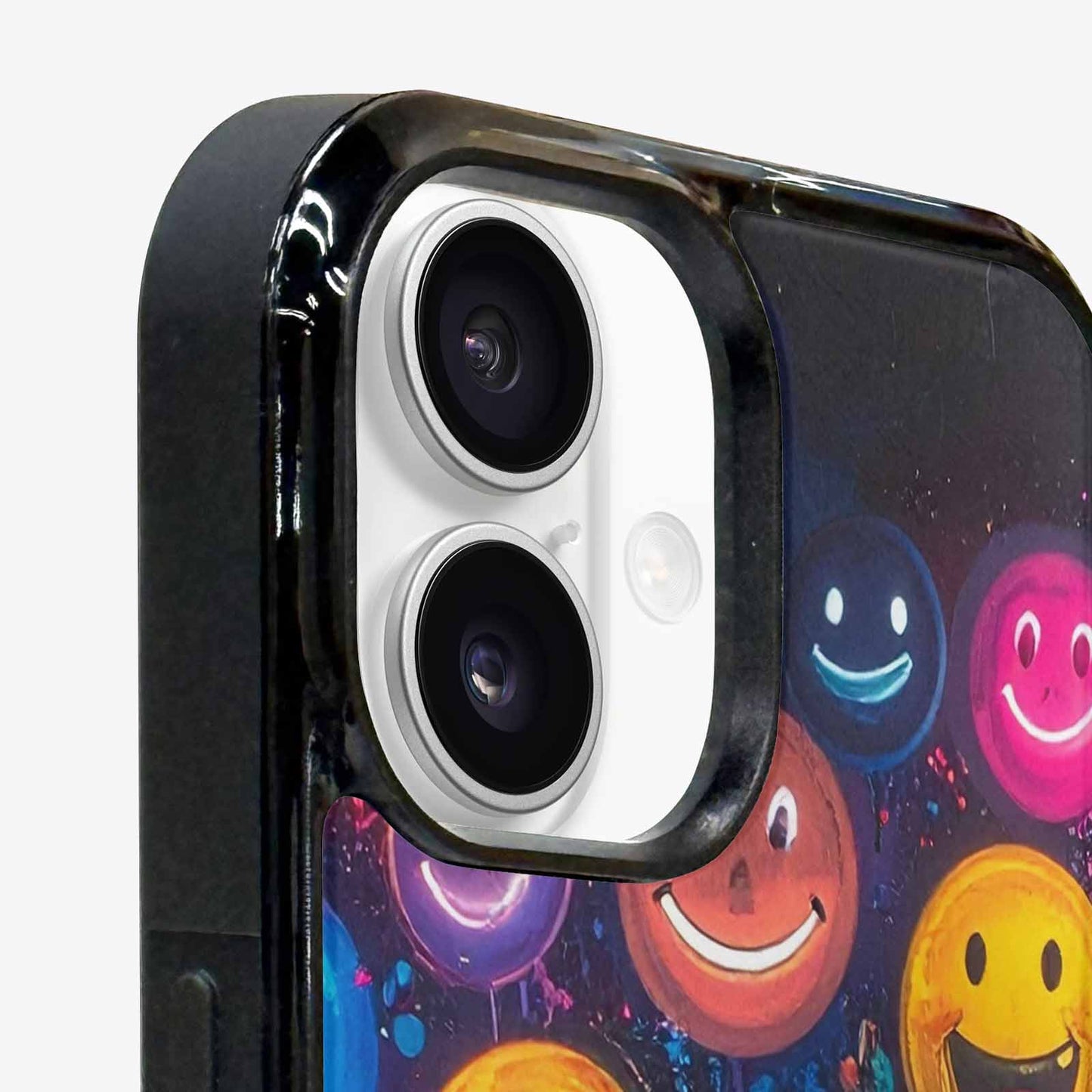 iPhone 16 Plus Case — Smiley Faces Glow Smiley Faces Pattern, Original Design Phone Case