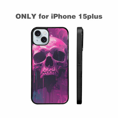 iPhone 15 Plus Case — 1000\'s Of Skulls Overlapping Each Other, Custom Made Phone Cover