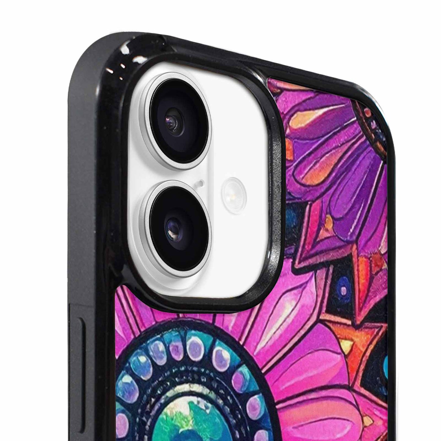 iPhone 17 Case — Iridescent Fantasy Sun Original Art, Custom Printed Phone Case