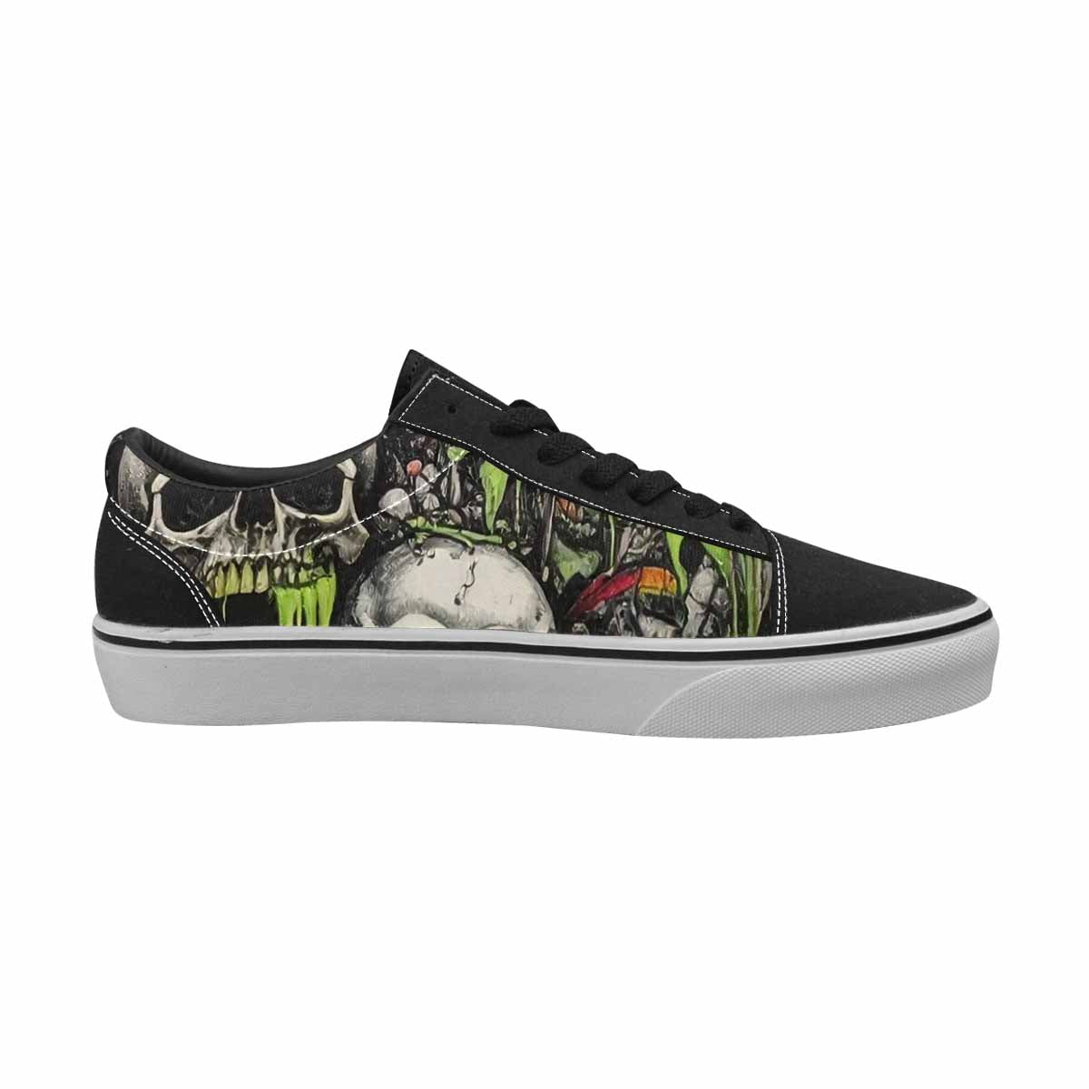 WOMEN'S Rainbow From Skull S Lace-Up Canvas Cottagecore Sneakers
