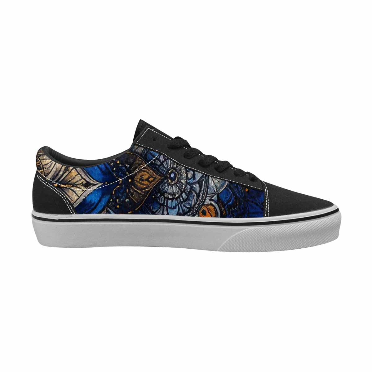 WOMEN'S Mandala Medallion Lace-Up Canvas Wallpaper Art Sneakers