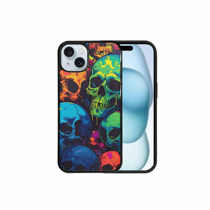 iPhone 15 Plus Case — 1000s Of Skulls Digital Camo Drip, Custom Made Phone Cover