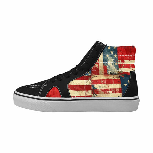 MEN'S American Flag Stars High Top Canvas Dark Academia Sneakers