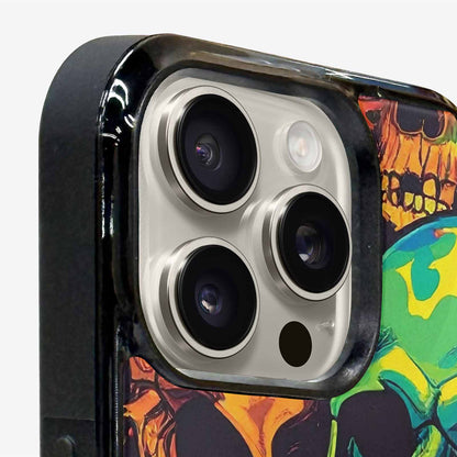iPhone 16 Pro Max Case — 1000s Of Skulls Digital Camo Drip, Custom Art Phone Cover