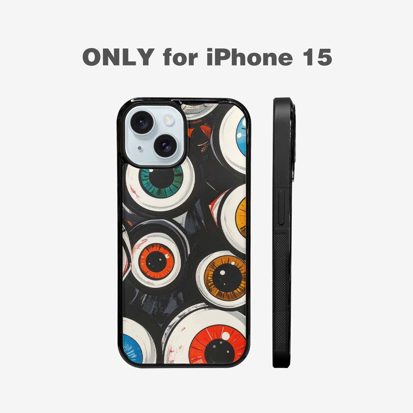 iPhone 15 Case — Googly Cartoon Eyeballs, Custom Phone Case