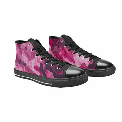 WOMEN'S Military Camouflage Blotch High Top Canvas Cottagecore Custom Shoes