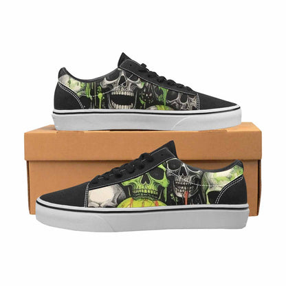 WOMEN'S Rainbow From Skull S Lace-Up Canvas Surreal Shoes