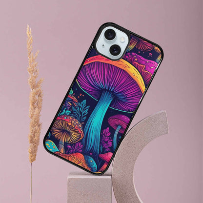 iPhone 15 Plus Case — Psychedelic Mushroom Custom Personalized Phone Cover, Unique Phone Case Design