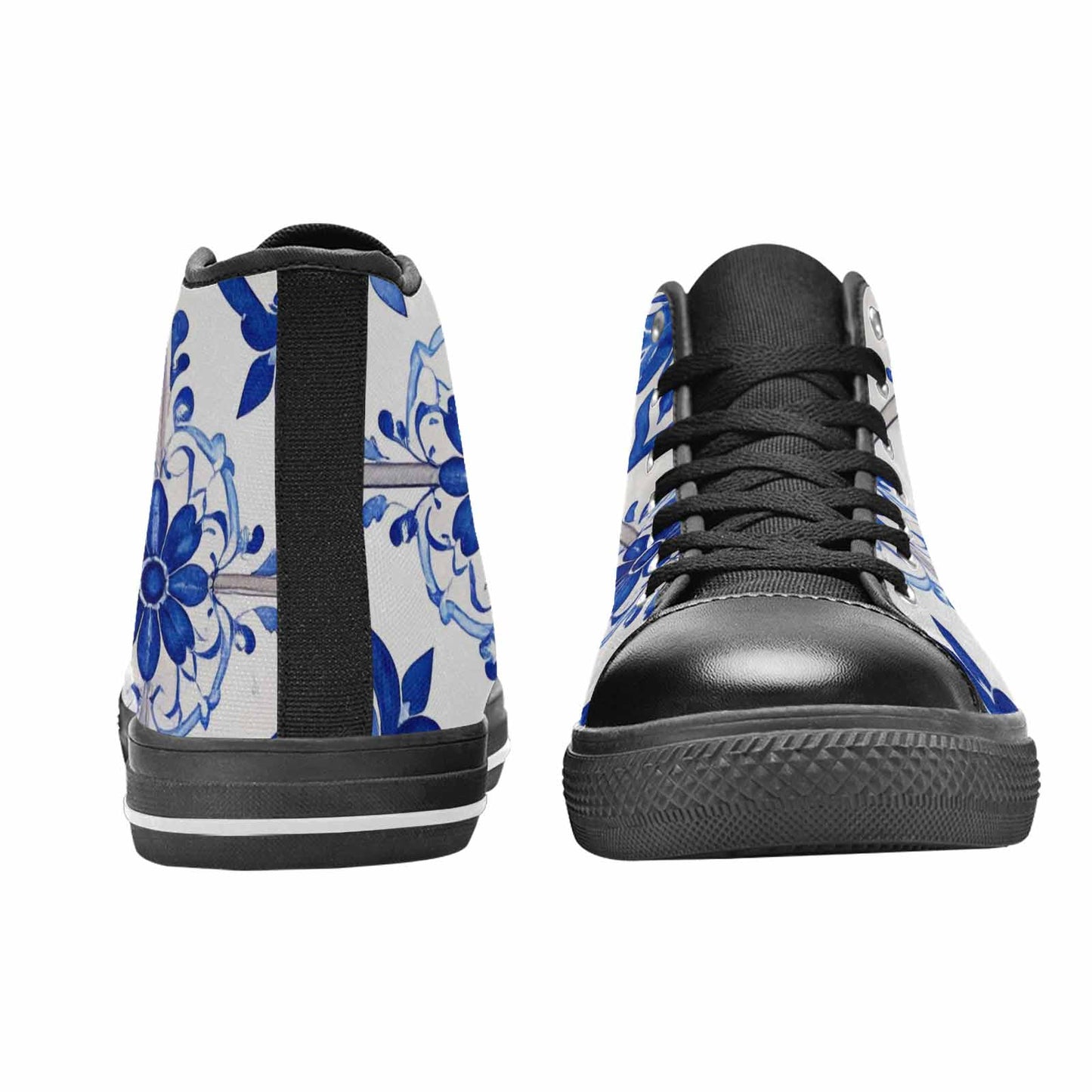 WOMEN'S Talavera Tile Floral High Top Canvas Y2K Shoes
