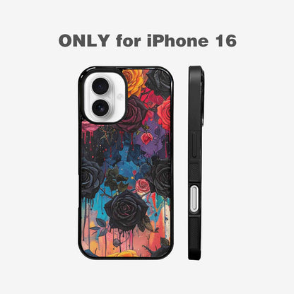 iPhone 16 Case — Gothic Rose Gothic Roses Pattern Hundreds, Original Design Phone Case