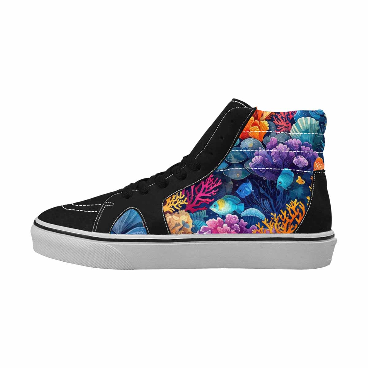 MEN'S Fish Scale Coral High Top Canvas Dreamcore Sneakers